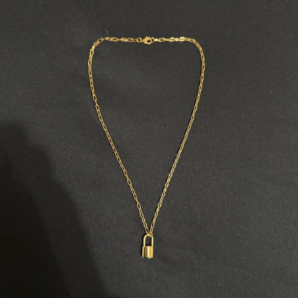 Dainty Gold Padlock Necklace